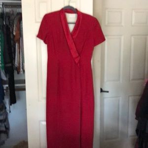 Vintage red wrap dress.